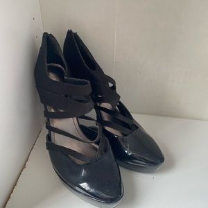Pantene Leather Black Heels